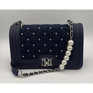 Badgley Mischka Velvet and Pearl Crossbody